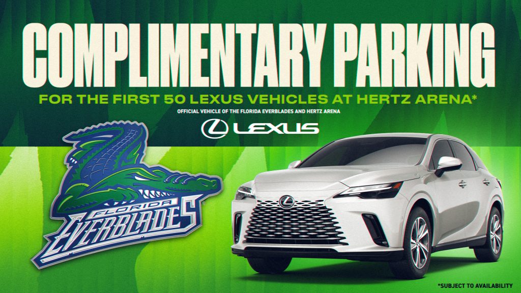 Complimentary parking for the first 50 lexus vehicles at thertz arena lexus